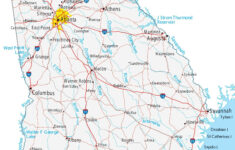 Map Of Georgia - Cities And Roads - Gis Geography with Printable Map of Georgia with Cities