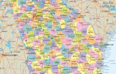 Map Of Georgia – Georgia Map With Cities, Counties And Roads regarding Free Printable Map of Georgia with Cities