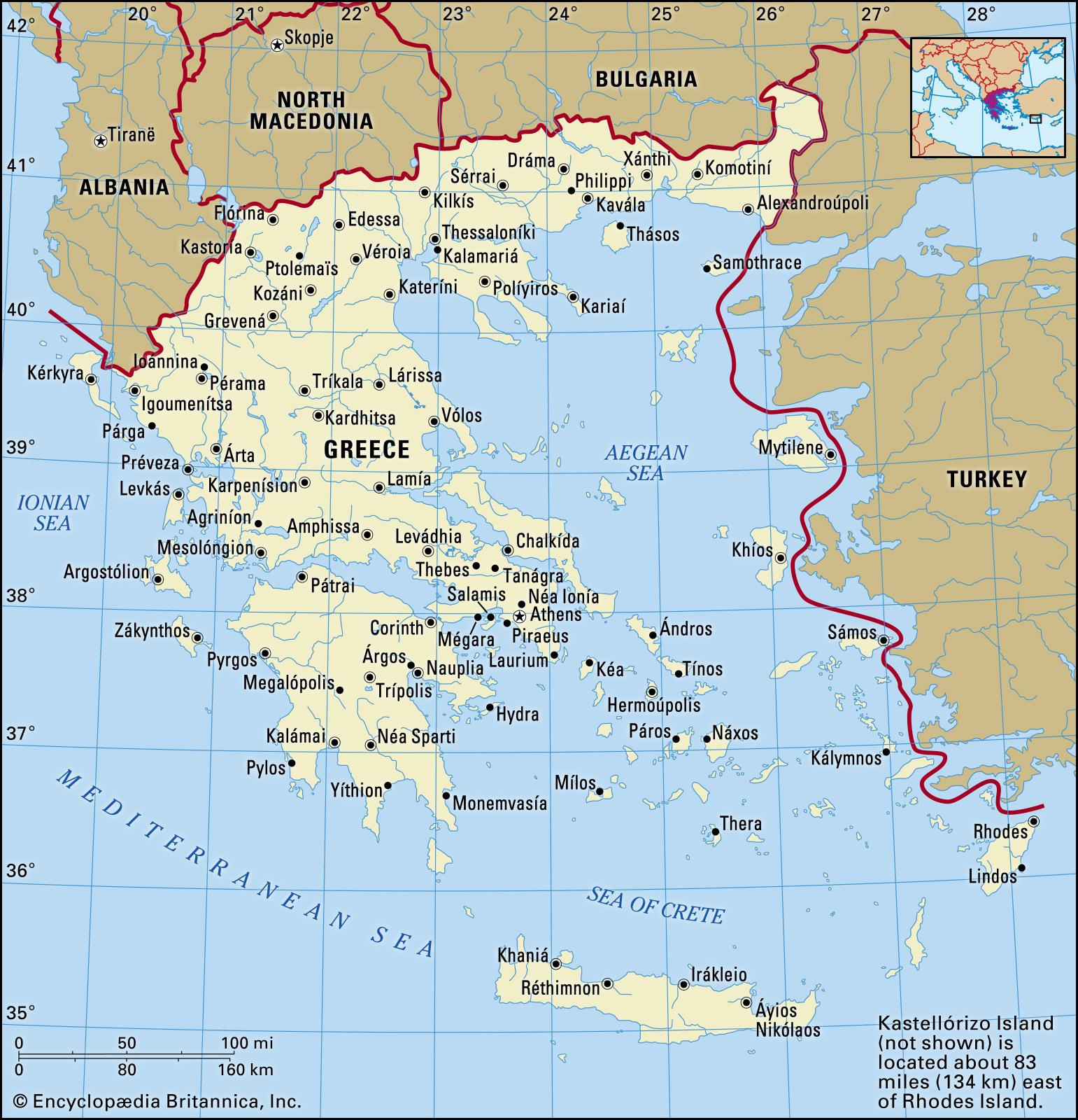 Map Of Greece: Offline Map And Detailed Map Of Greece for Free Printable Map of Greece and Islands