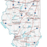 Map Of Illinois   Cities And Roads   Gis Geography In Illinois County Map With Cities Printable