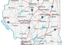 Map Of Illinois - Cities And Roads - Gis Geography in Illinois County Map with Cities Printable