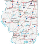 Map Of Illinois   Cities And Roads   Gis Geography Pertaining To Printable Map Of Illinois With Cities
