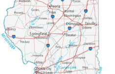 Map Of Illinois - Cities And Roads - Gis Geography pertaining to Printable Map Of Illinois With Cities