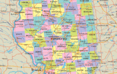 Map Of Illinois - Illinois Map With Cities, Counties And Roads intended for Illinois County Map with Cities Printable