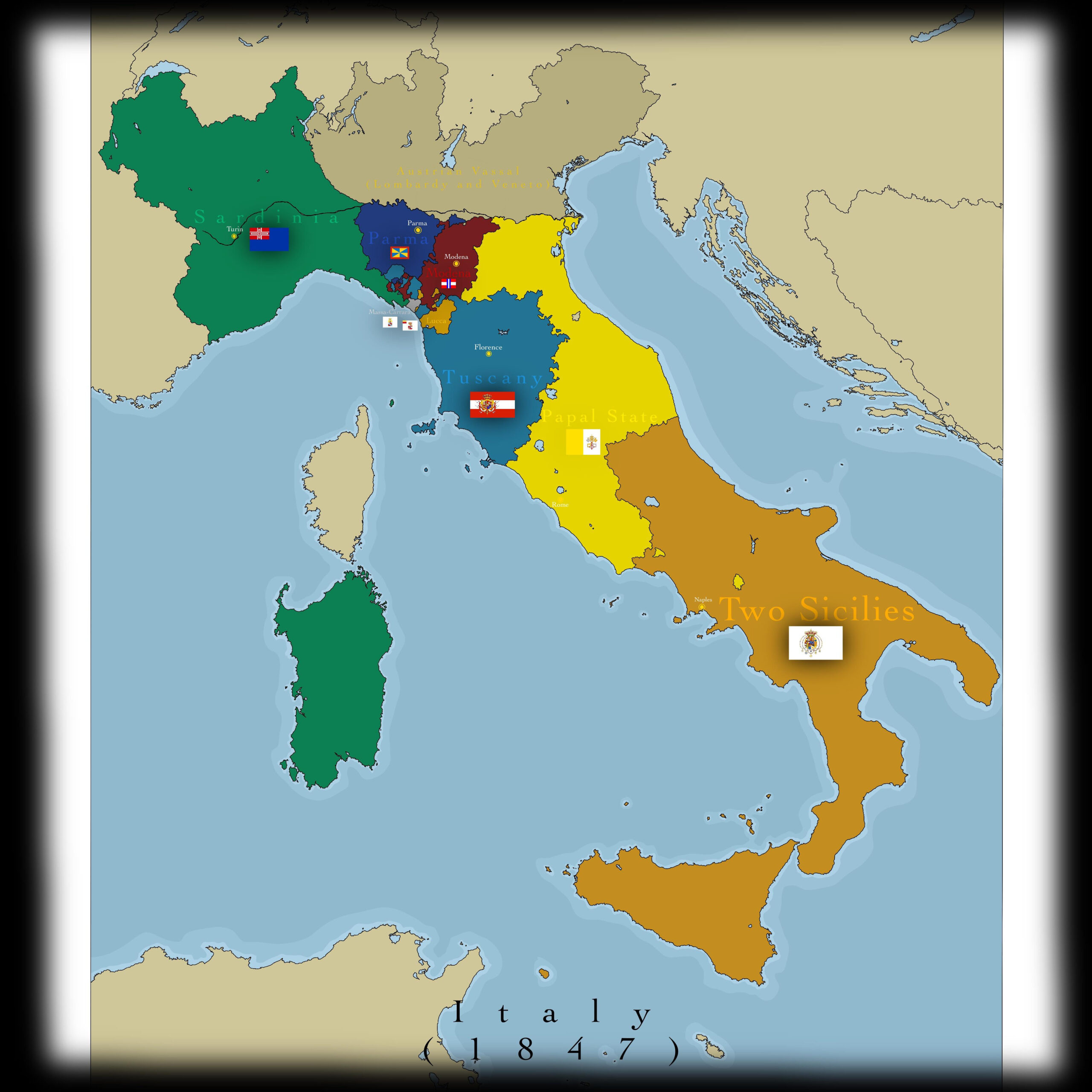 Map Of Italy Before Unification : R/Mapporn in Map of Italy Before Unification