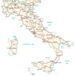 Map Of Italy   Cities And Roads   Gis Geography For Map Of Italian Cities And Towns