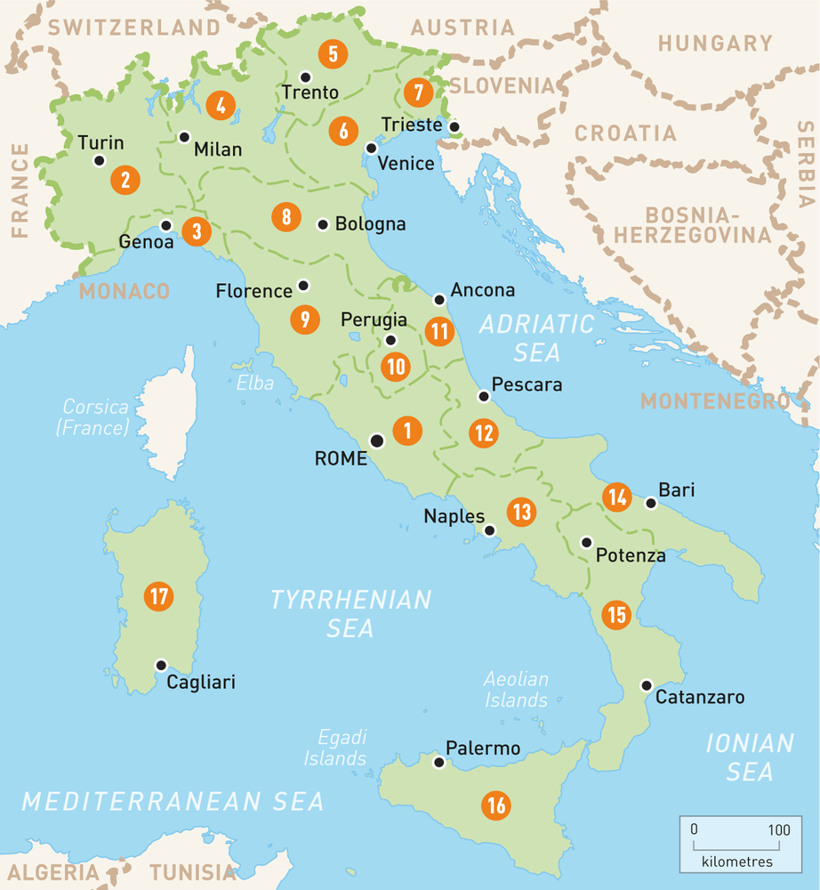 Map Of Italy | Italy Regions | Rough Guides | Rough Guides throughout Regional Map of Italy with Cities