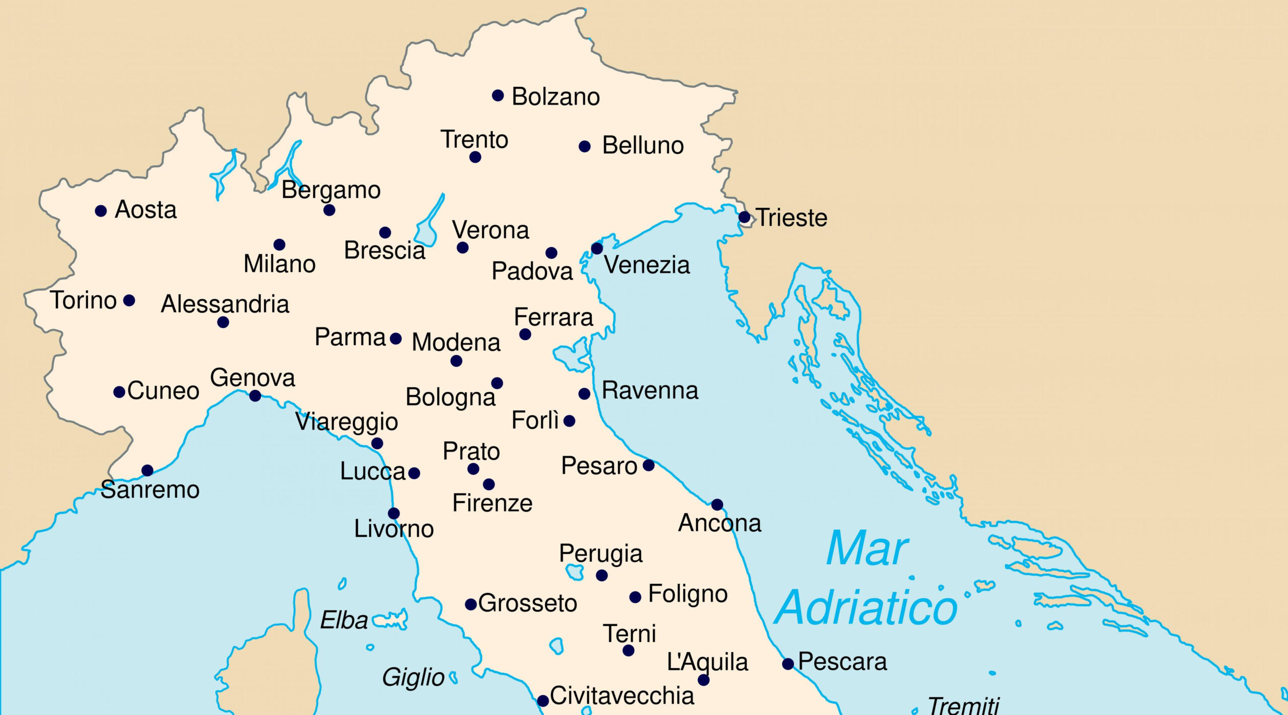 Map Of Italy: Offline Map And Detailed Map Of Italy with regard to Map Of North Italy With Cities