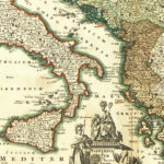 Map Of Italy To Greece, 1724   Original Art, Antique Maps & Prints Inside Map Of Greece And Italy
