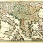 Map Of Italy To Greece, 1724   Original Art, Antique Maps & Prints Within Map Of Europe Greece And Italy