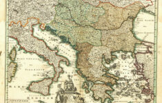Map Of Italy To Greece, 1724 - Original Art, Antique Maps &amp; Prints within Map Of Europe Greece And Italy