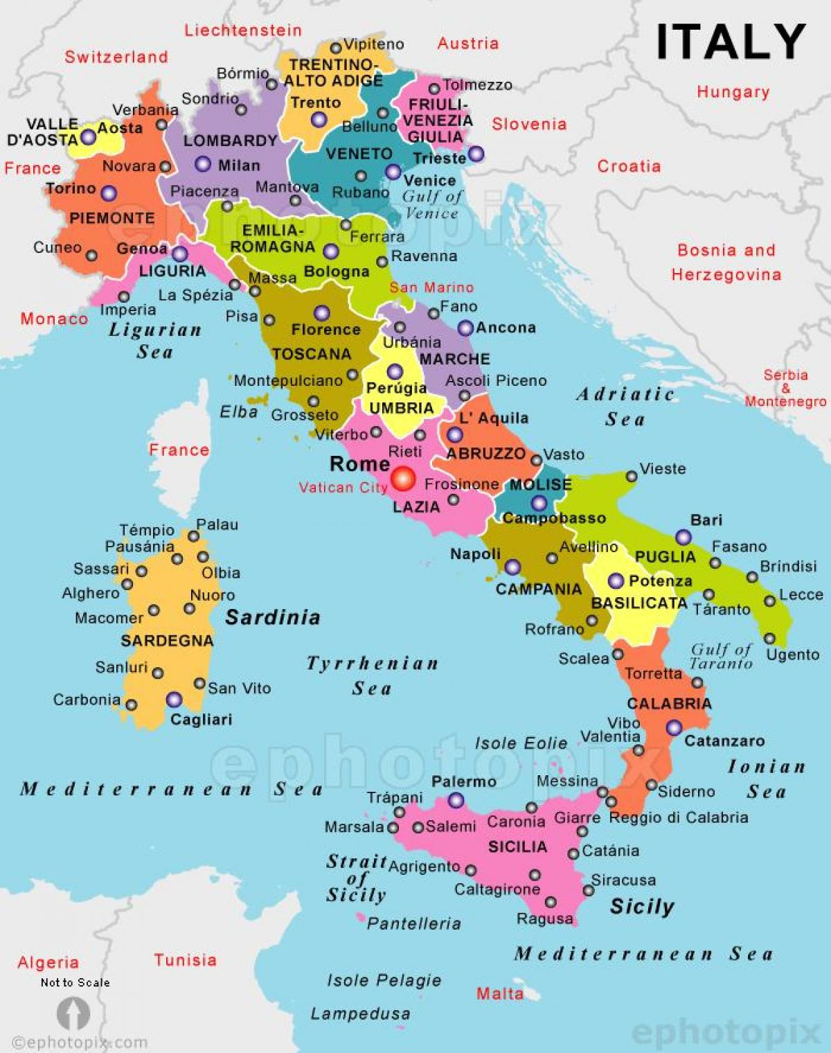 Map Of Italy - Where Is Italy On The Map (Southern Europe - Europe) intended for Map of Italy