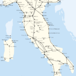 Map Of Italy'S Rail Network : R/Mapporn Intended For Map Of Train Stops In Italy