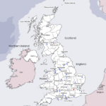 Map Of Major Towns & Cities In The British Isles | Britain Visitor In Map Of England And Scotland With Towns