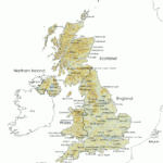 Map Of Major Towns & Cities In The British Isles | Britain Visitor Inside Map Of England And Scotland With Towns