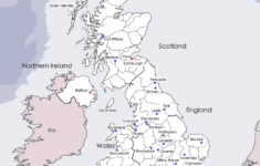 Map Of Major Towns &amp; Cities In The British Isles | Britain Visitor with regard to Free Printable Map of Uk Towns and Cities