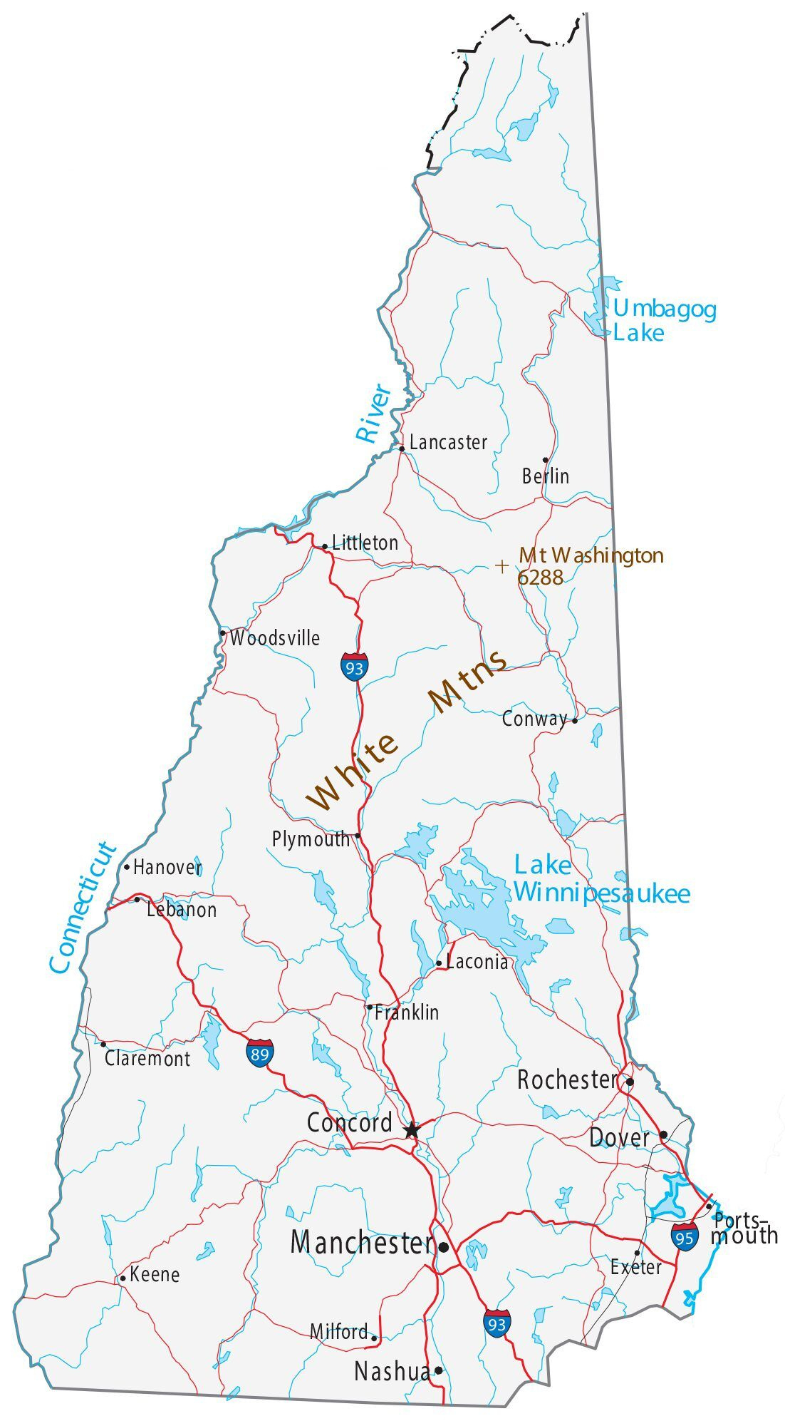 map of new hampshire cities and roads gis geography in printable new hampshire map with cities Map Of New Hampshire - Cities And Roads - Gis Geography in Printable New Hampshire Map With Cities