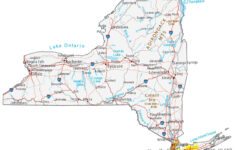 Map Of New York - Cities And Roads - Gis Geography for Free Printable Map Of New York State