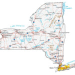 Map Of New York   Cities And Roads   Gis Geography With Regard To Printable Map Of New York State With Cities