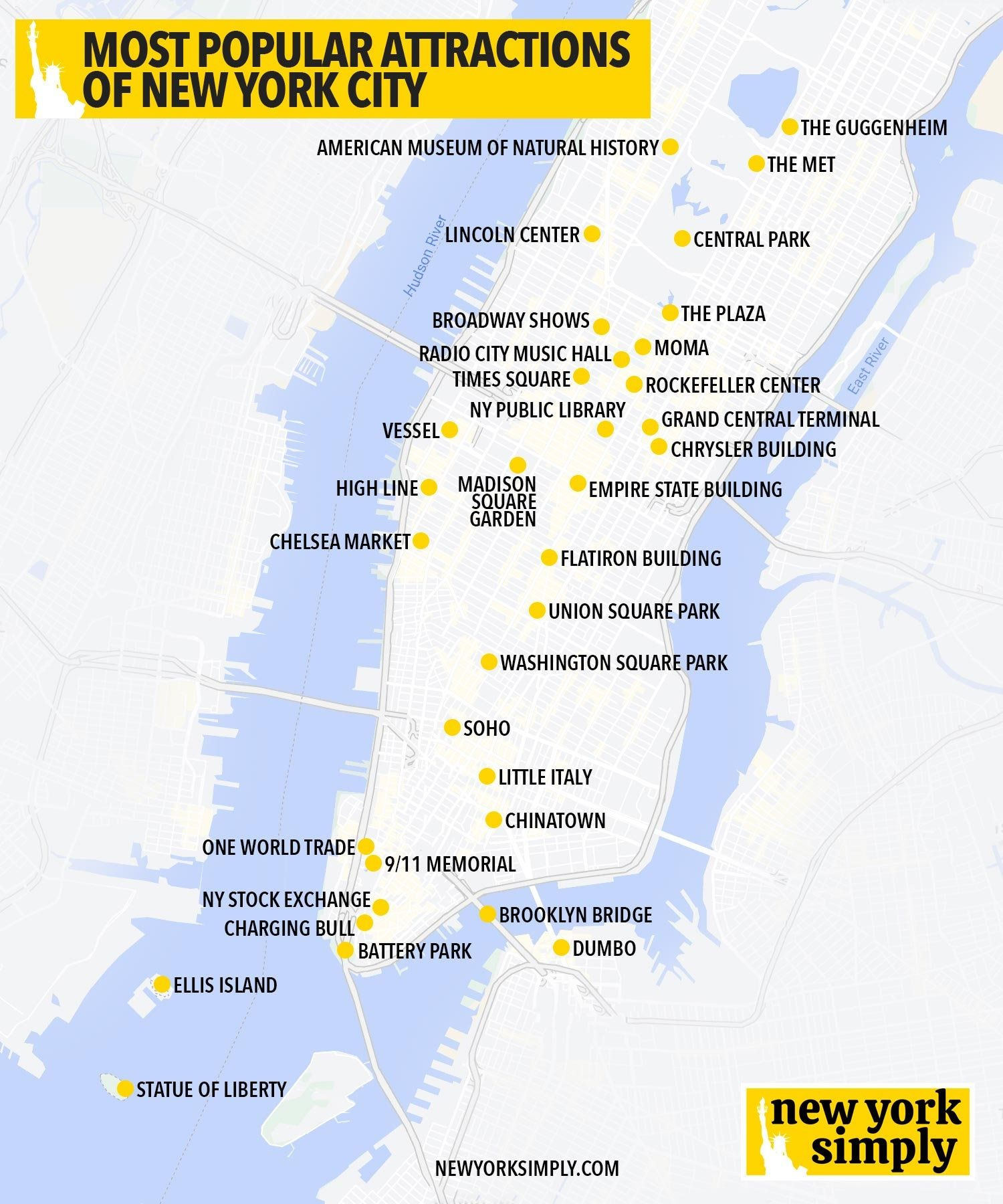 Map Of New York City Printable Free New York City Map within Free Printable Map of Times Square