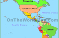 Map Of North And South America - Ontheworldmap in Countries In North And South America Map