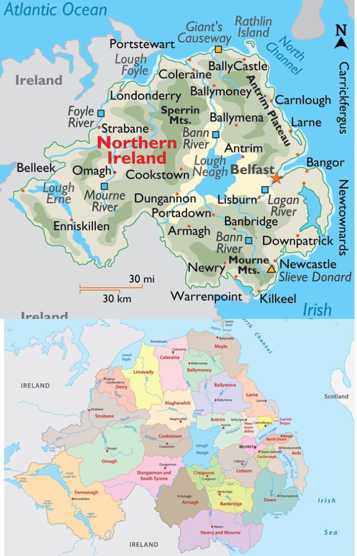 Travel Map of Northern Ireland