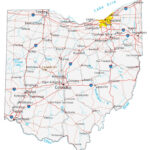 Map Of Ohio   Cities And Roads   Gis Geography In Free Printable Map Of Ohio With Cities