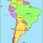 Map Of South America With Countries And Capitals   Ontheworldmap For Map Of North And South America Countries And Capitals