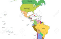 Map Of South And North America With Countries, Capitals And Major with regard to Map of North and South America with States