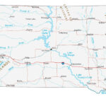 Map Of South Dakota   Cities And Roads   Gis Geography Inside Free Printable Map Of South Dakota