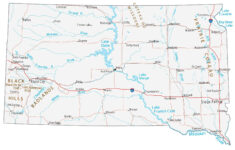 Map Of South Dakota - Cities And Roads - Gis Geography inside Free Printable Map Of South Dakota