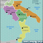 Map Of Southern Italy   Map Of Southern Italy With Cities For Bari On Map Of Italy