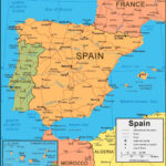 Map Of Spain And Surrounding Countries   Map Of Spain And Regarding Map Of Spain Portugal And Gibraltar