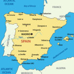 Map Of Spain   Guide Of The World With Regard To Map Of Spain And Portugal With Major Cities