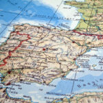 Map Of Spain, Portugal And Part Of France. Stock Photo, Picture Within Map Of Spain Portugal And France