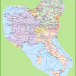 Map Of Switzerland, Italy, Germany And France   Ontheworldmap With Regard To Map Of Southern France And Northern Italy
