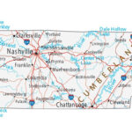 Map Of Tennessee   Cities And Roads   Gis Geography In Free Printable Map Of Tennessee Counties And Cities