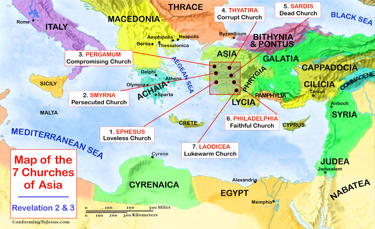 Map Of The 7 Churches Of Revelation - Seven Churches Of Asia pertaining to Printable Map of the Seven Churches of Revelation