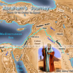 Map Of The Journeys Of Abraham   Bible History In Printable Map Of Abraham&#039;s Journey
