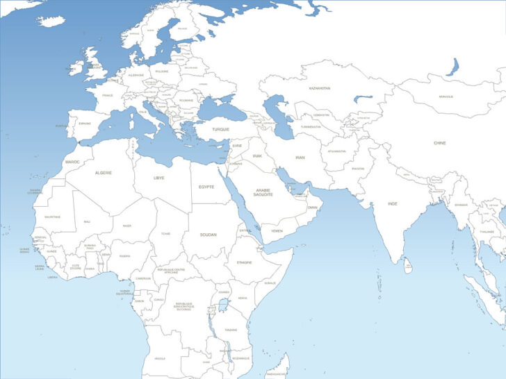 Map of Europe Asia and North Africa