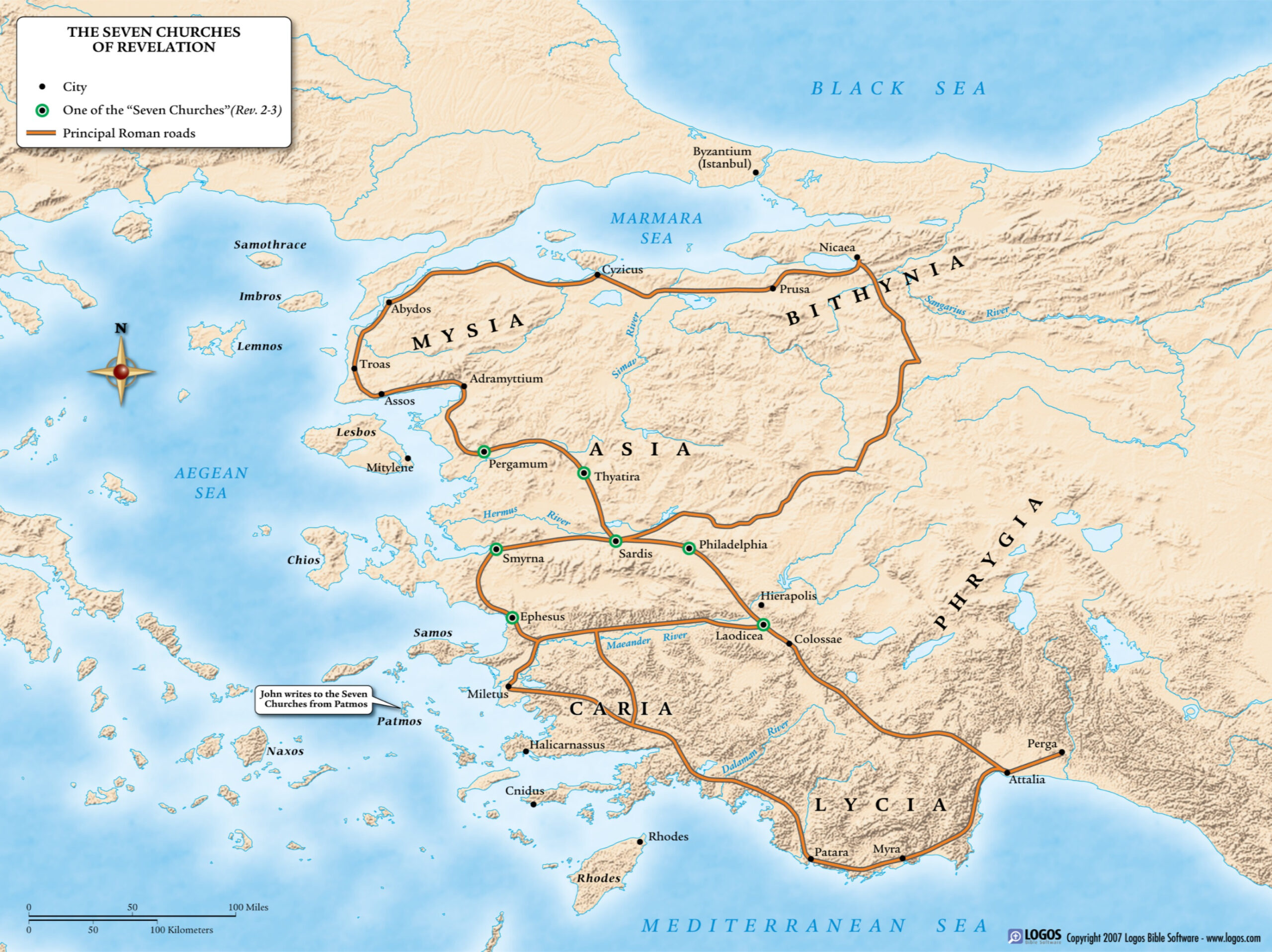 Map Of The Seven Churches Of Revelation | Roadway To Prayer within Printable Map Of The Seven Churches Of Revelation