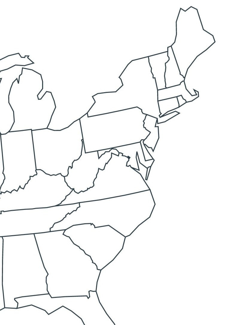 Map Of The Usa, Blank Map Of North America, United States Outline intended for Blank Map Of Eastern United States Printable