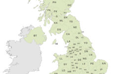 Map Of Uk Postcodes – Royalty Free Editable Vector Map – Maproom within Free Printable Postcode Map of Northern Ireland