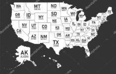 Map Of United States Of America With State Names And Abbreviations with Free Printable Us Map With State Abbreviations
