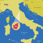 Map San Marino Pertaining To Map Of Italy And San Marino