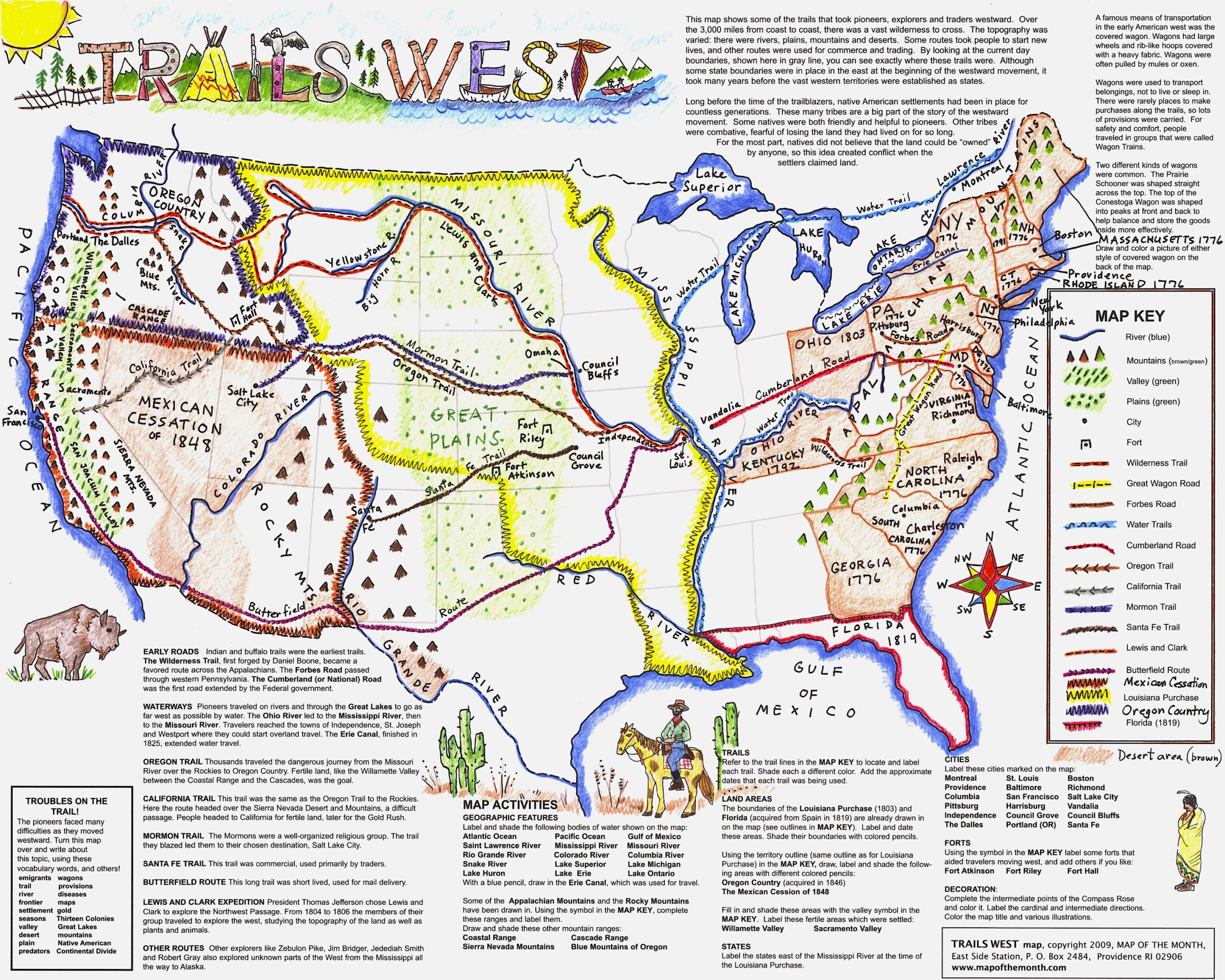 Mapping The Lewis And Clark Expedition In Your Classroom - Maps intended for Lewis and Clark Expedition Map Printable