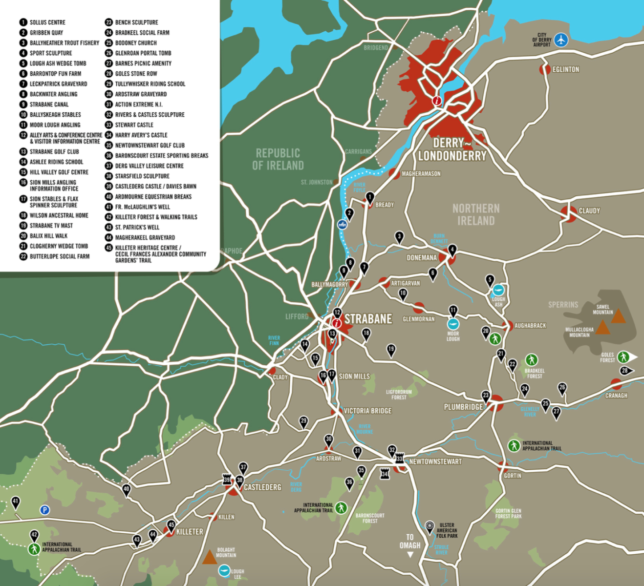 Maps And Brochures - Visit Derry with Map Of Derry City Northern Ireland