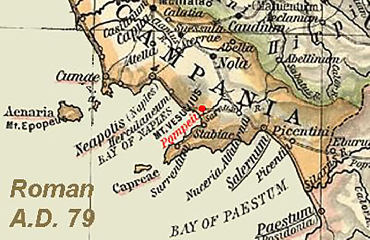 Pompeii on Map of Italy Pompeii on Map of Italy