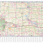 Maps Inside Free Printable Map Of South Dakota
