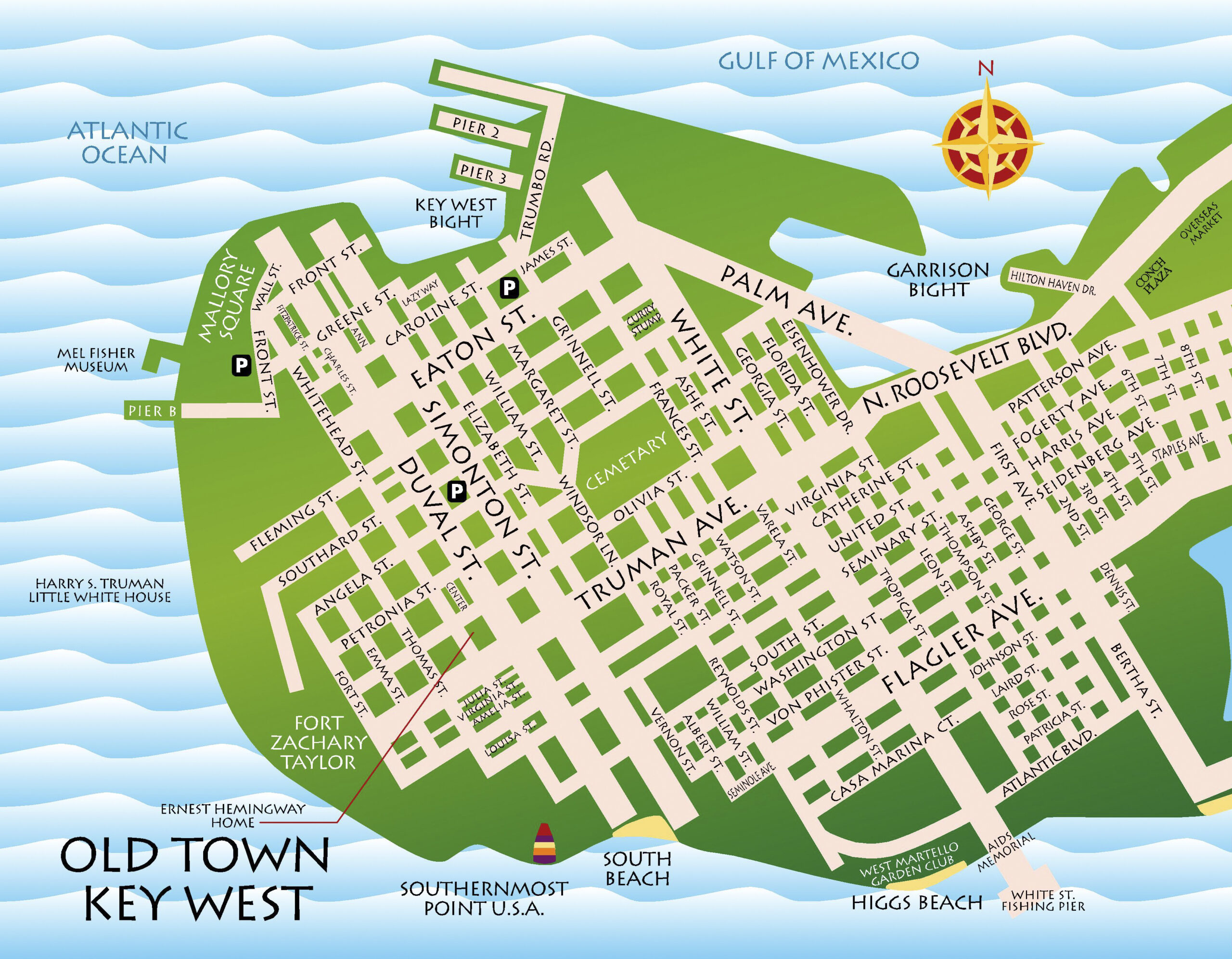 Maps, Key West / Florida Keys – Best Key West Restaurant Menus intended for Printable Map Of Key West Florida